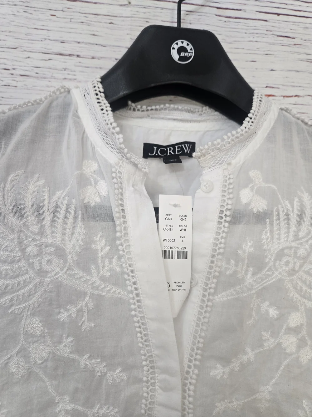J.Crew Women’s Light Blue Chambray Button Down Shirt Size 4 NWT